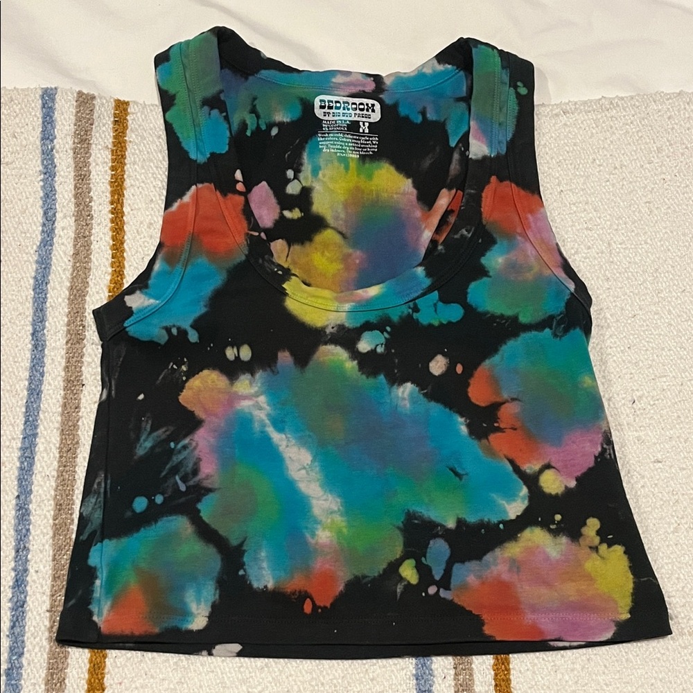 Big Bud Press Tie Dye Crop Bedroom Tank